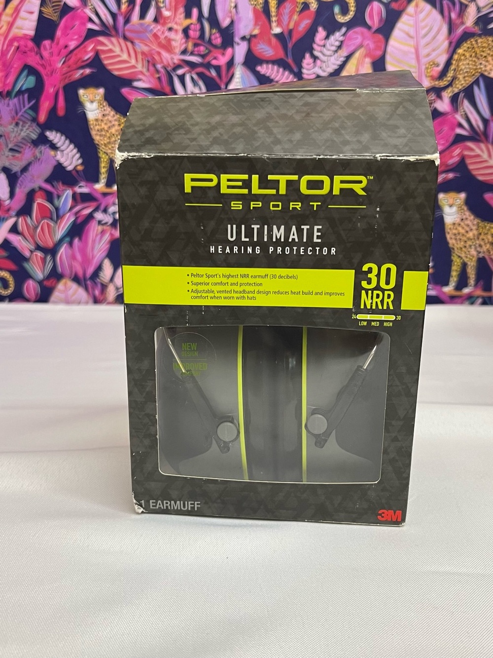 PeltorSport Ultimate Hearing Protector Earmuffs - Black with Neon Yellow Accents